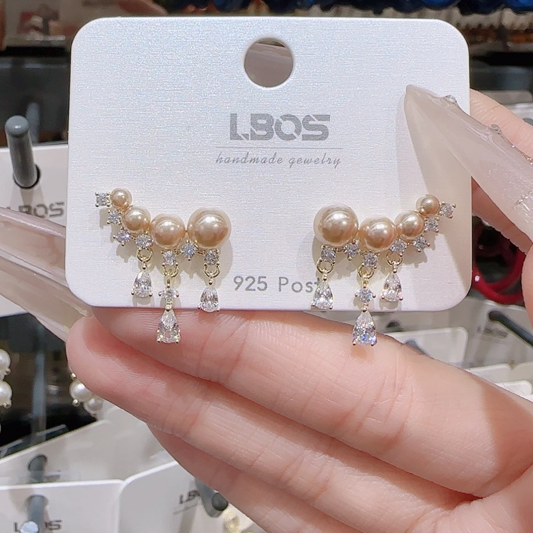 锆石铜合金925银耳环