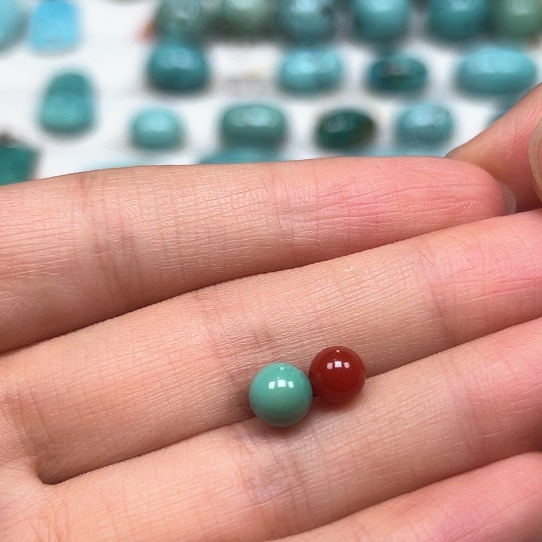 人***茶未镶嵌绿松石珠宝奇石