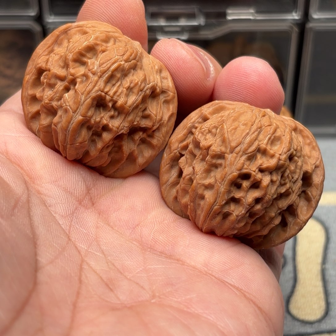 文玩核桃把件磨盘40