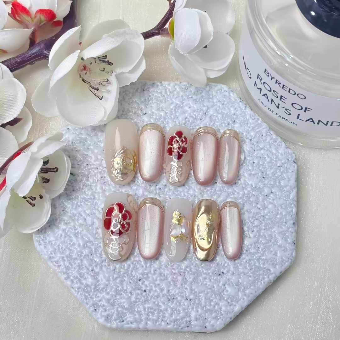 美甲熊原创高级轻奢纯手工穿戴甲 