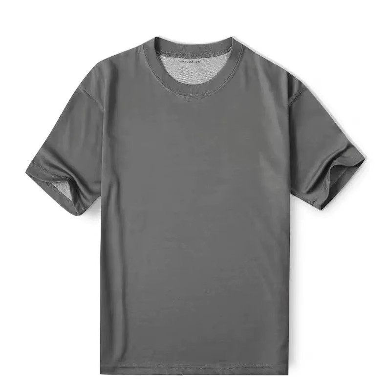 运动短袖速干透气纯色夏季轻户外T恤宽松运动舒适轻便男装半袖
