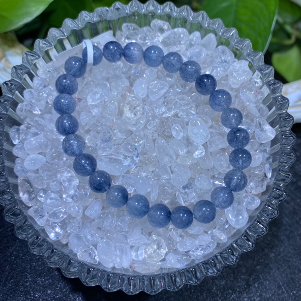 蓝发晶单圈7mm左右水晶手串