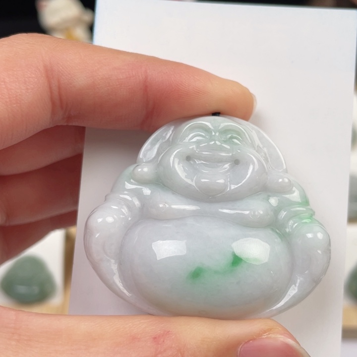 翡翠颈饰未镶嵌小*佛公