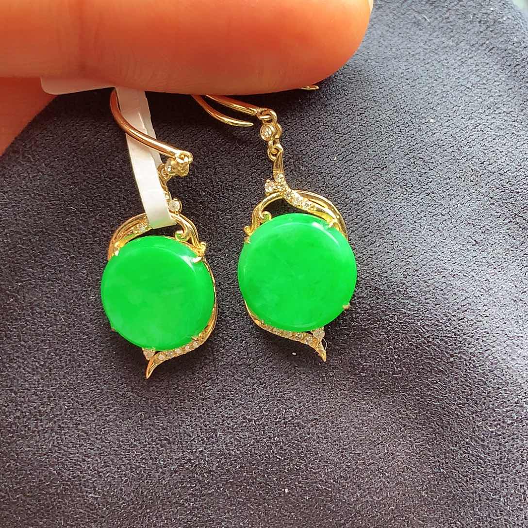 翡翠颈饰18K金镶嵌上新