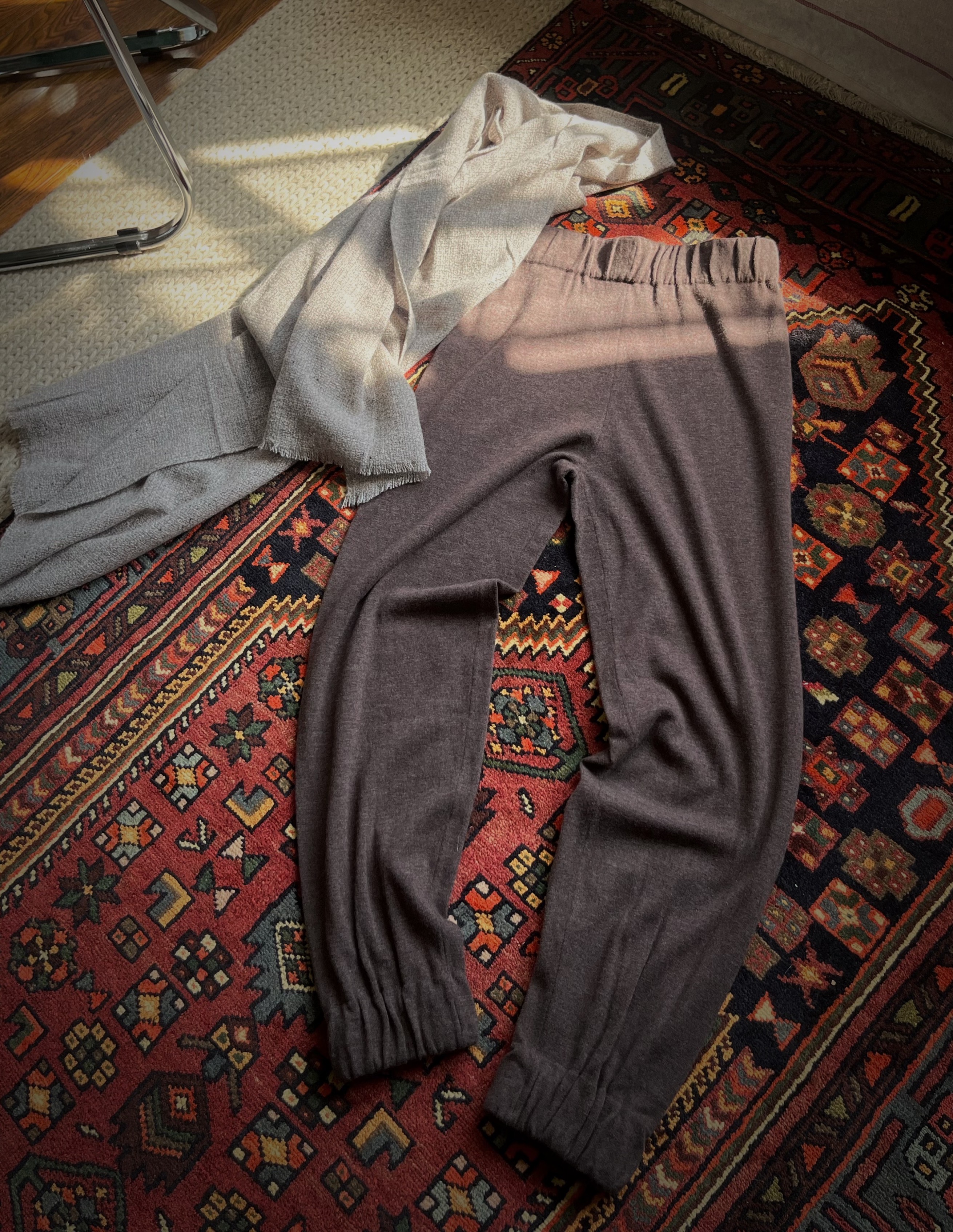 【阿黛】特色腰部羊绒羊毛百搭针织裤