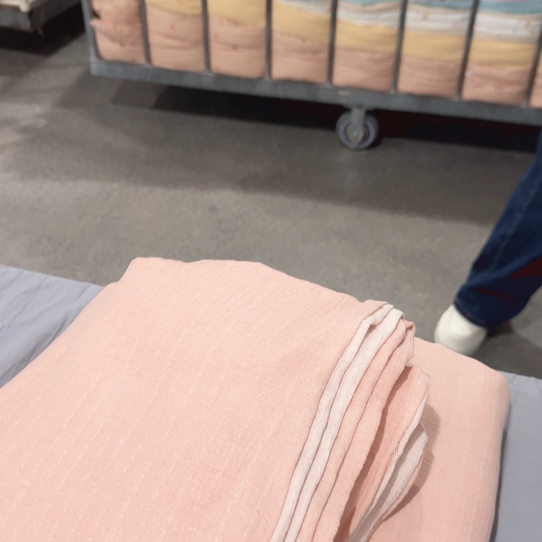 原驼毛马正身毛全棉皱皱纱粉被套➕枕套