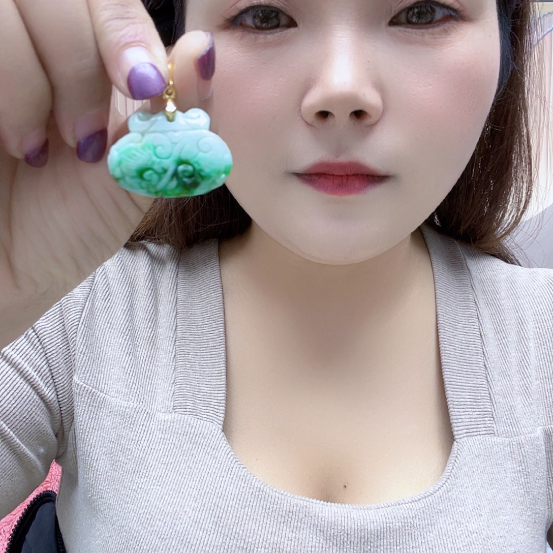 翡翠未镶嵌颈饰项链