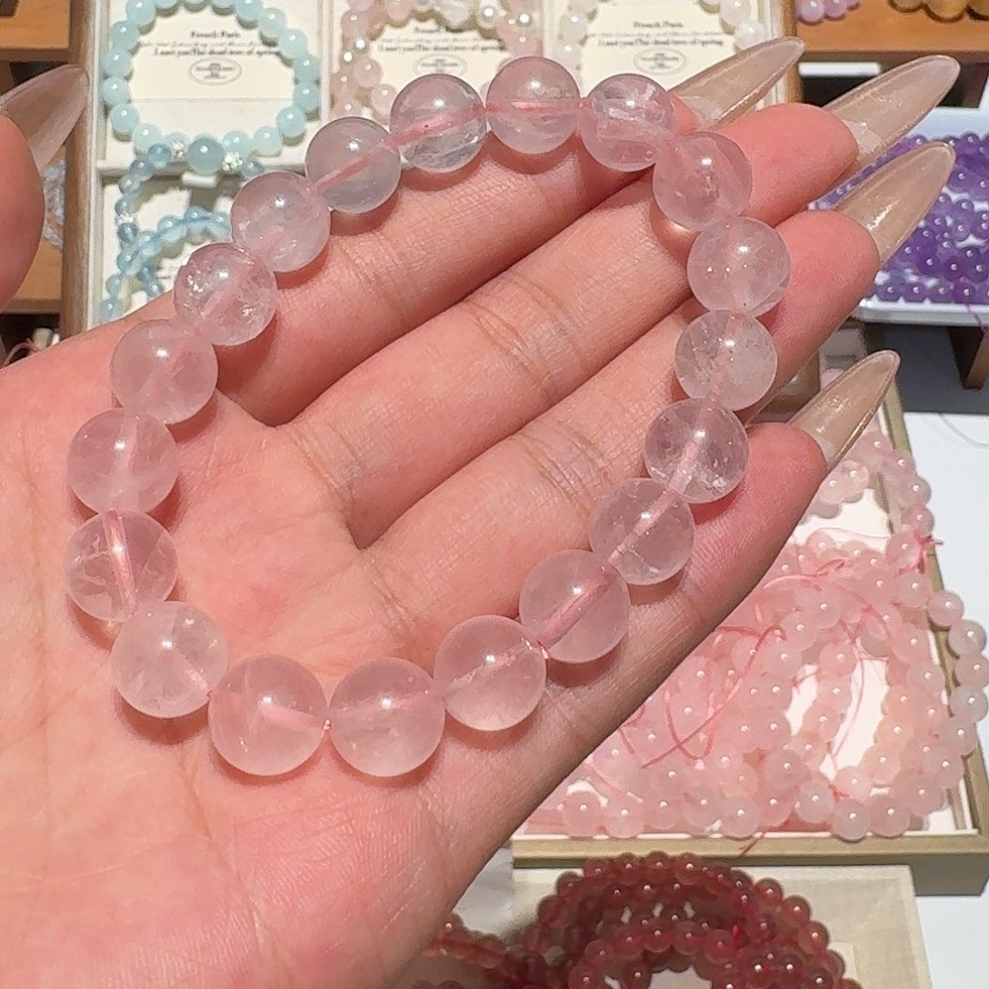 水晶手串未镶嵌@****编粉水