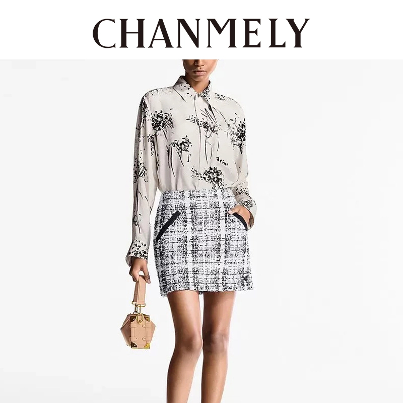 【CHANMITY】”文艺腔调“  解锁慵懒氛围感花卉印花衬衣 025318