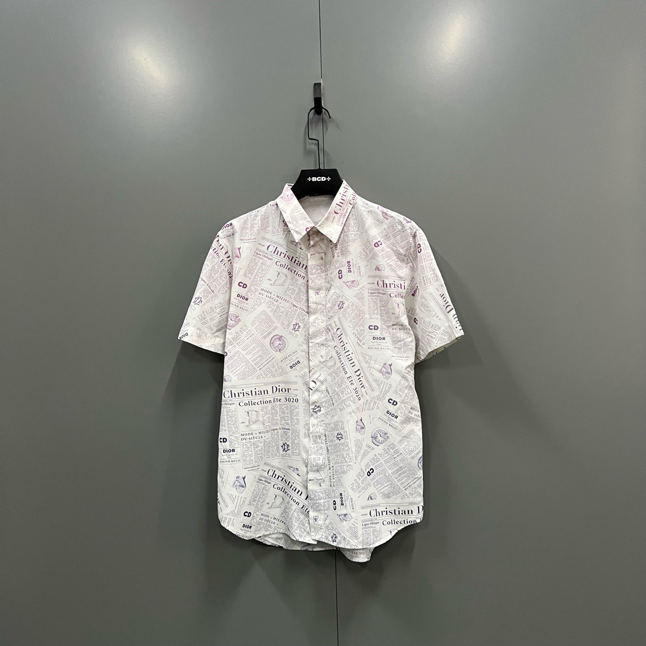 【XP】Dior 迪奥 报纸满印短袖衬衫 41码/95新/7900/fg208143