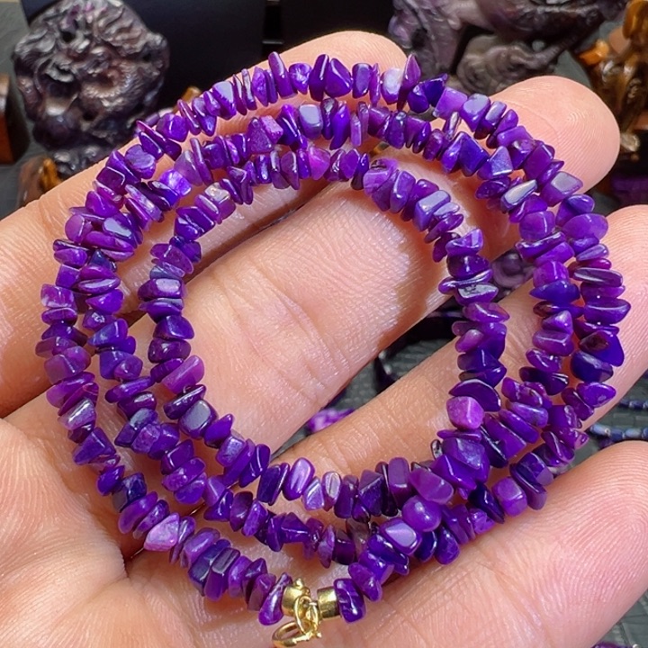 苏纪石（舒俱来）项链18K金镶嵌