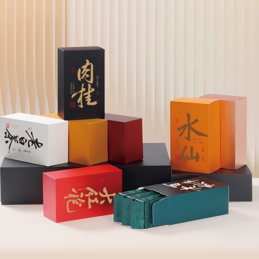 简易卡盒6泡/12泡/20泡/30泡肉桂大红袍水仙岩茶随手礼简易装包装