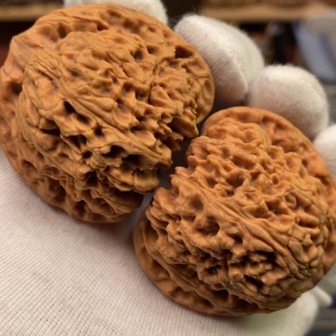 文玩核桃吊坠42全品白茬山地红皮南疆石