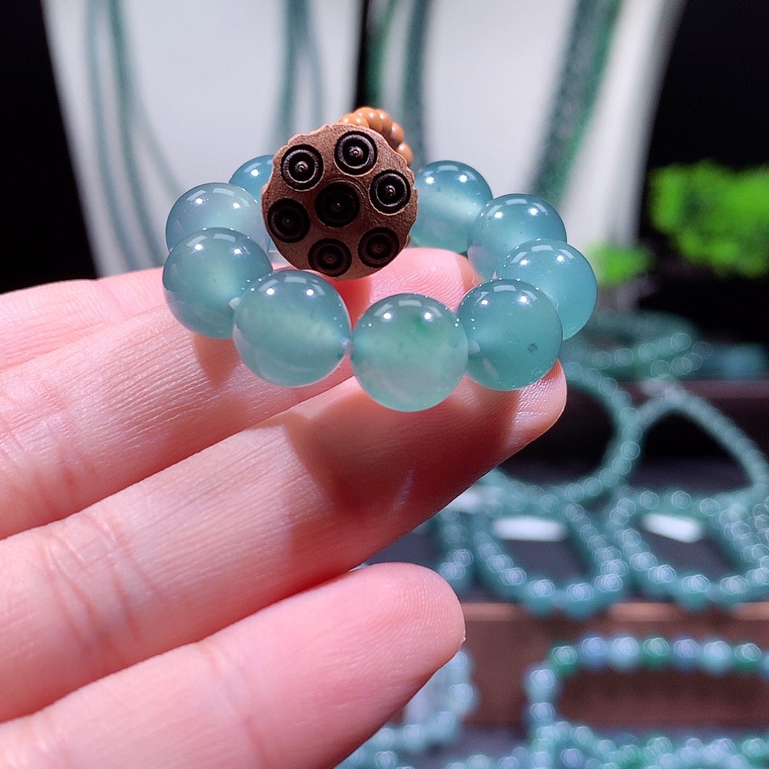 翡翠未镶嵌手链天然a货翡翠项链10