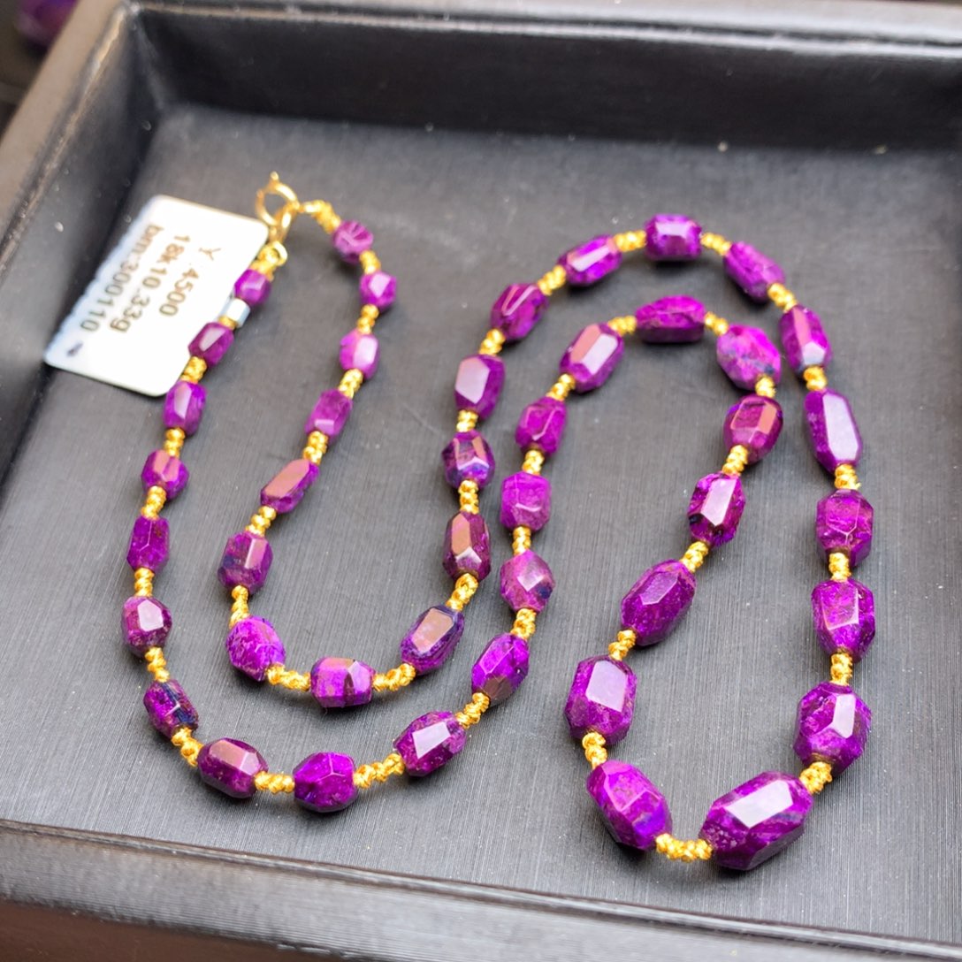 苏纪石（舒俱来）项链18K金镶嵌