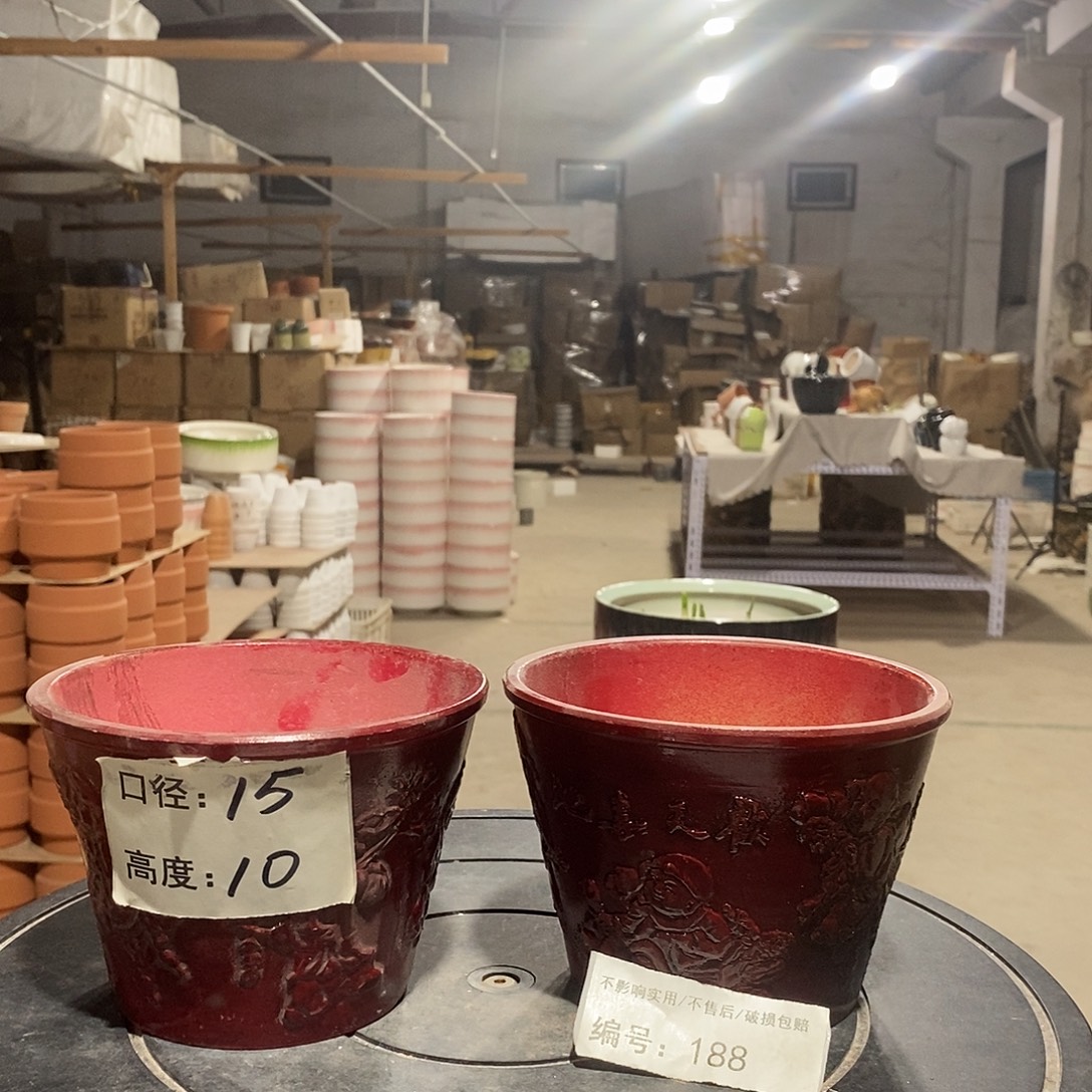 微瑕花盆-188-口18×10-2个