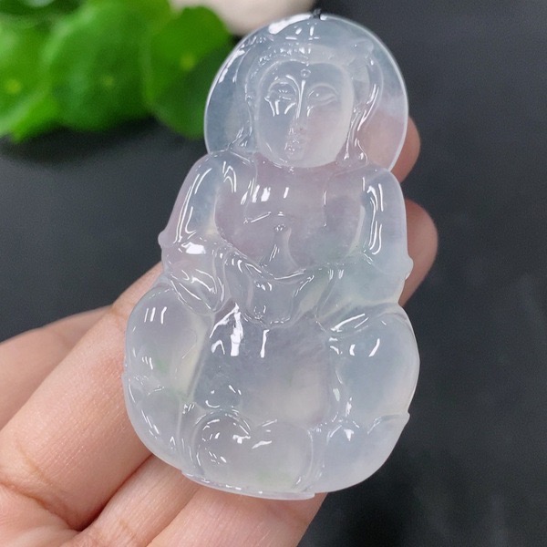 F69-天然A货翡翠-观音