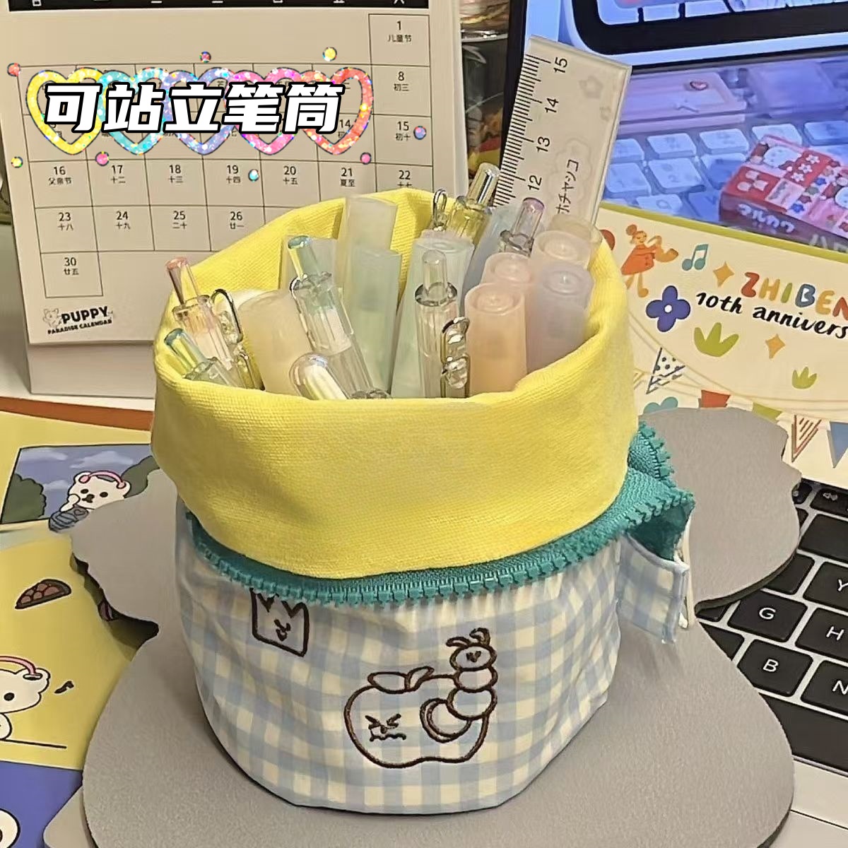 2025新款创意笔筒ins高颜值韩版通用学生城堡文具袋耐脏高级笔袋