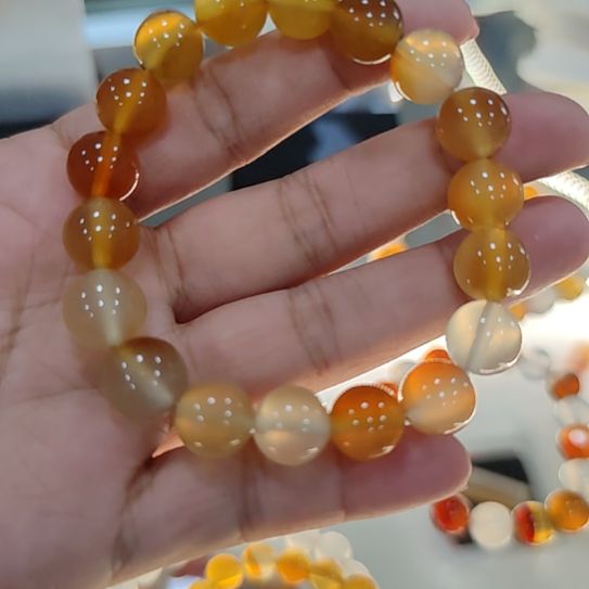 玛瑙/玉髓手串未镶嵌宁*