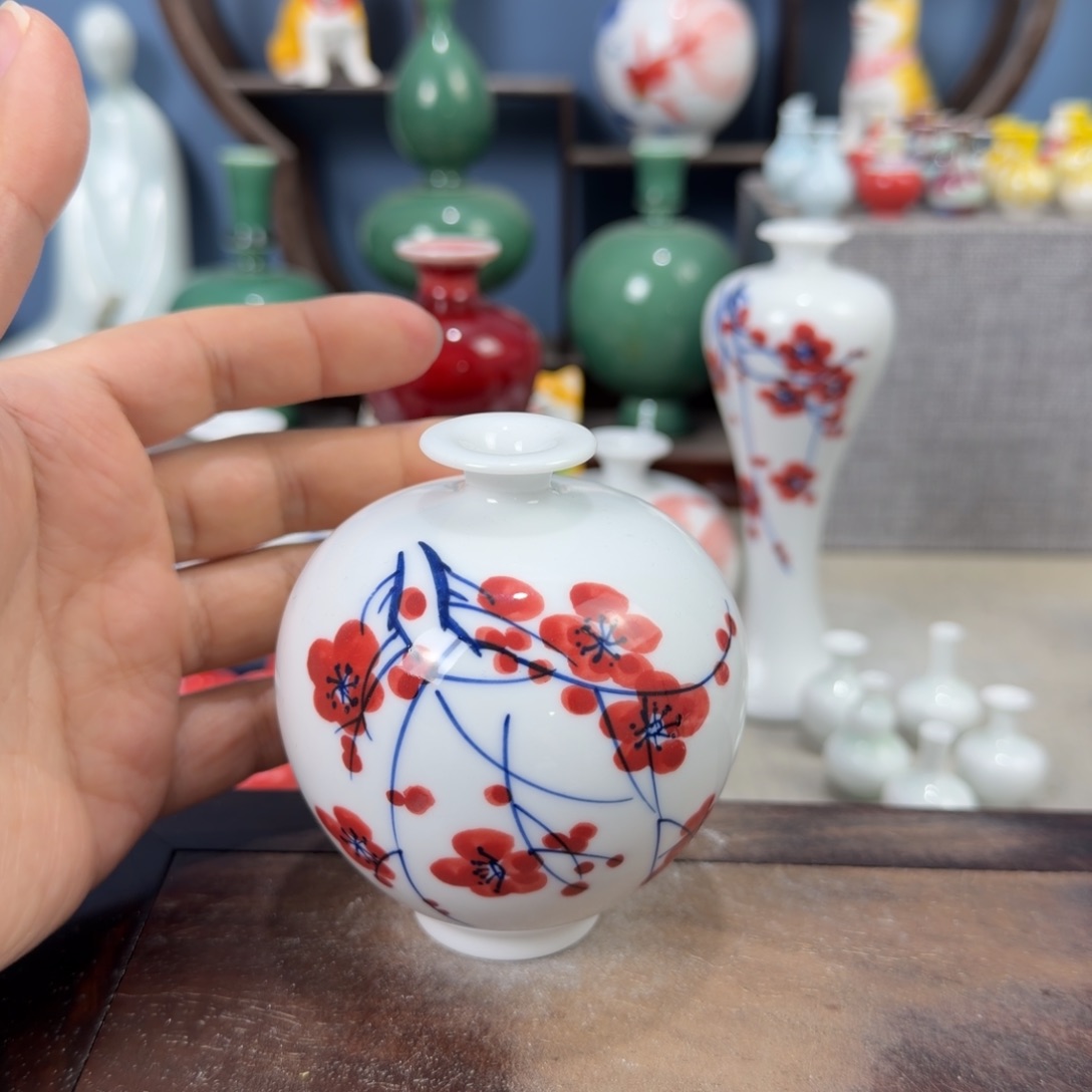 陶瓷手工小花器摆件