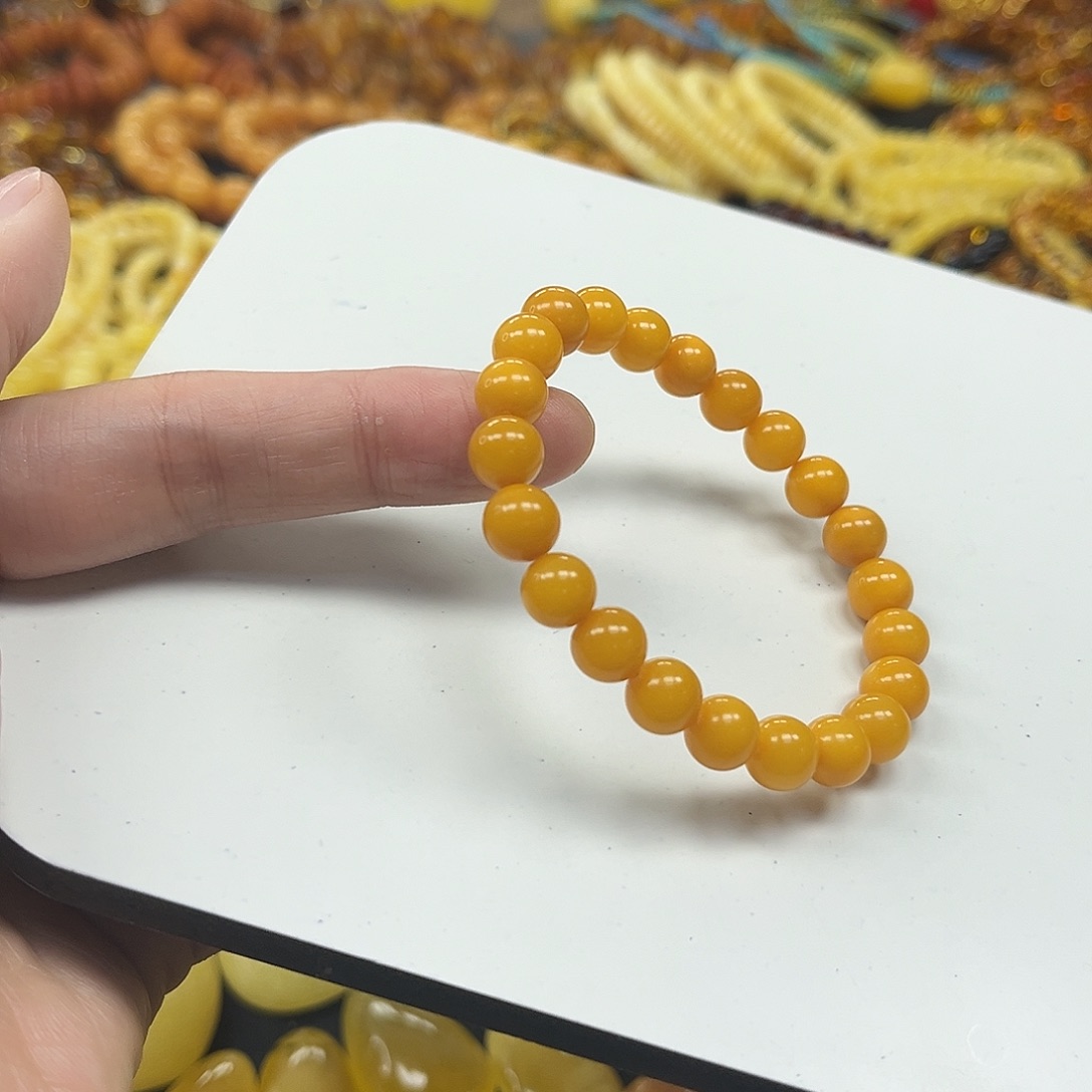 琥珀未镶嵌手串蜜蜡手串