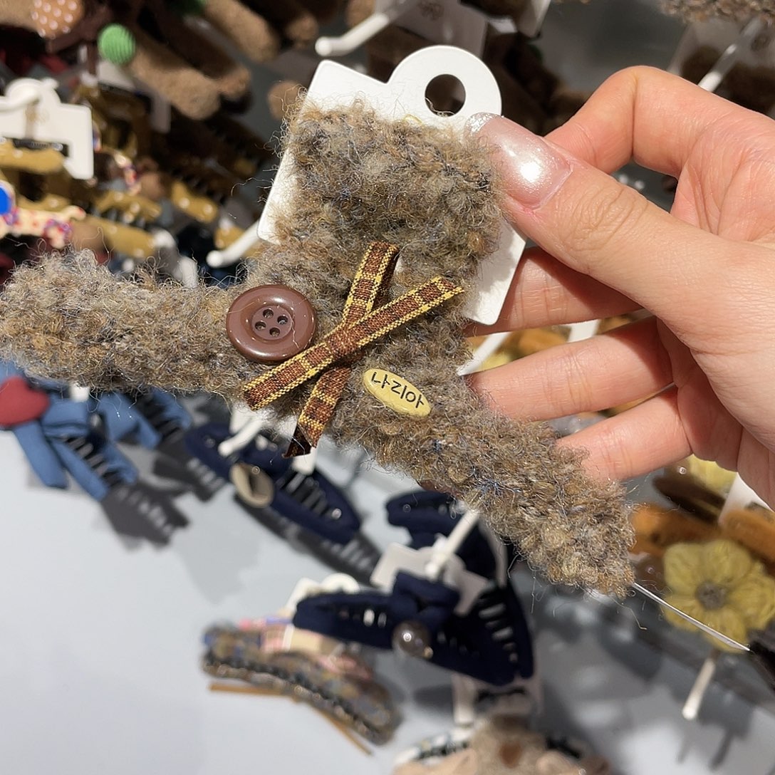 布艺非金属咖色纽扣13抓