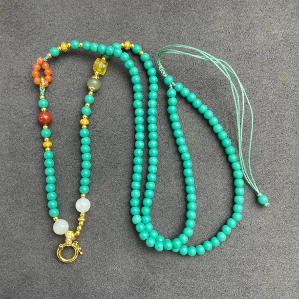 铜合金布艺项链 B15-时尚松松万能链0054