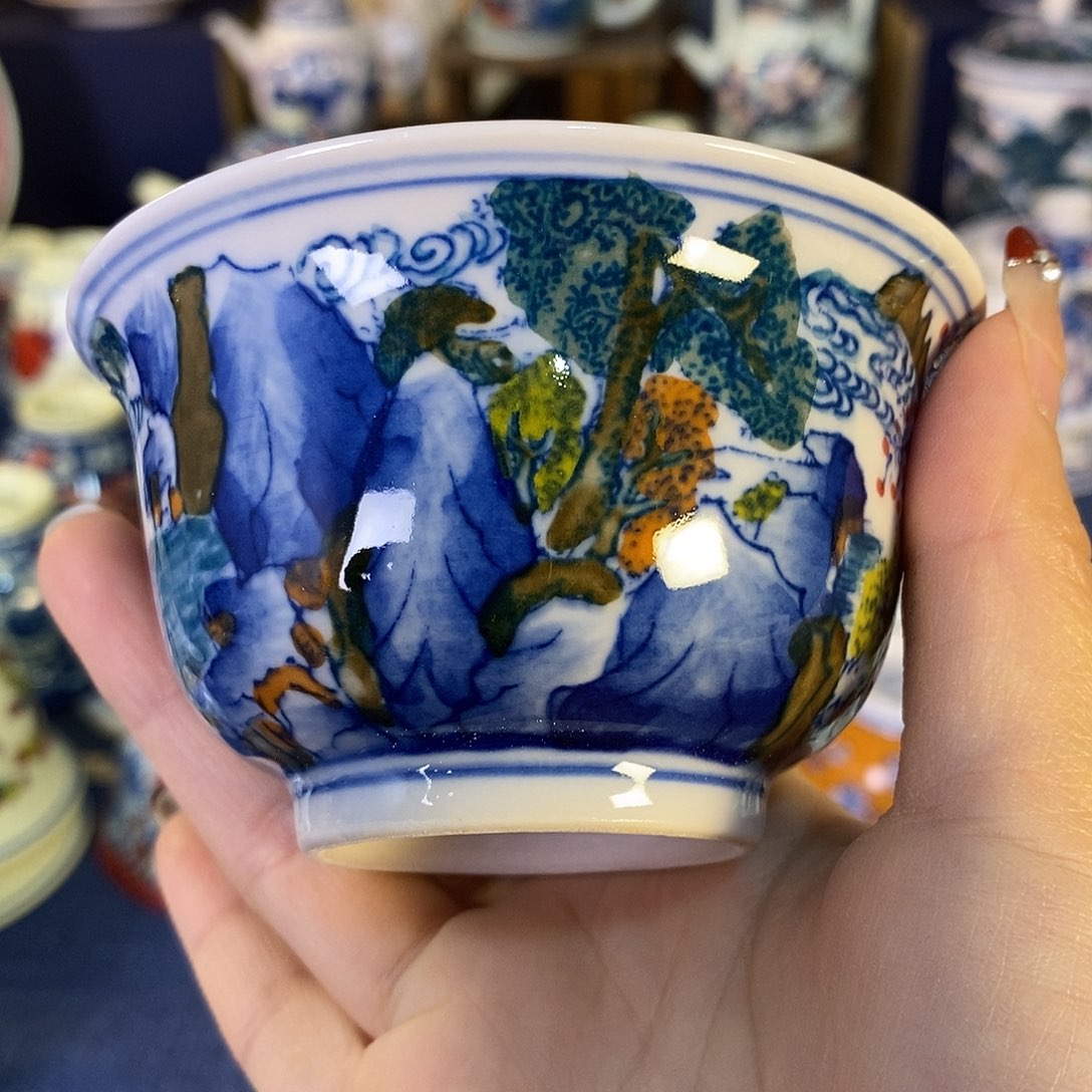 瓷片景德镇陶瓷茶杯1个