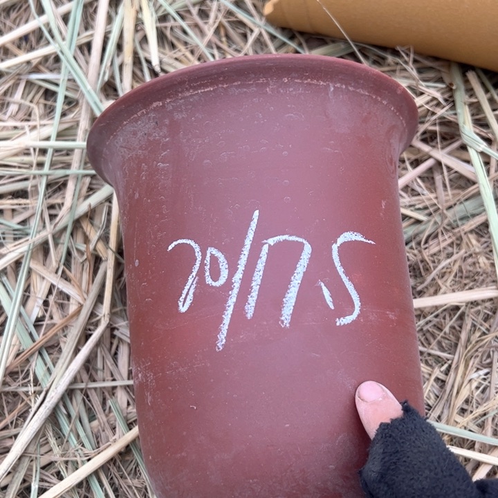 红陶紫砂兰花盆微瑕