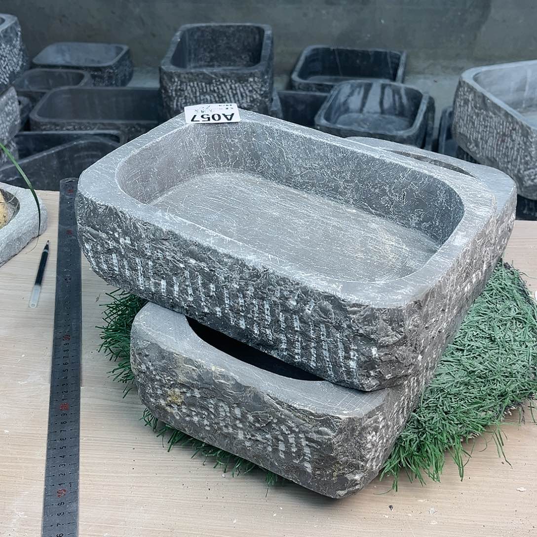 石头花盆鱼缸大大放肉