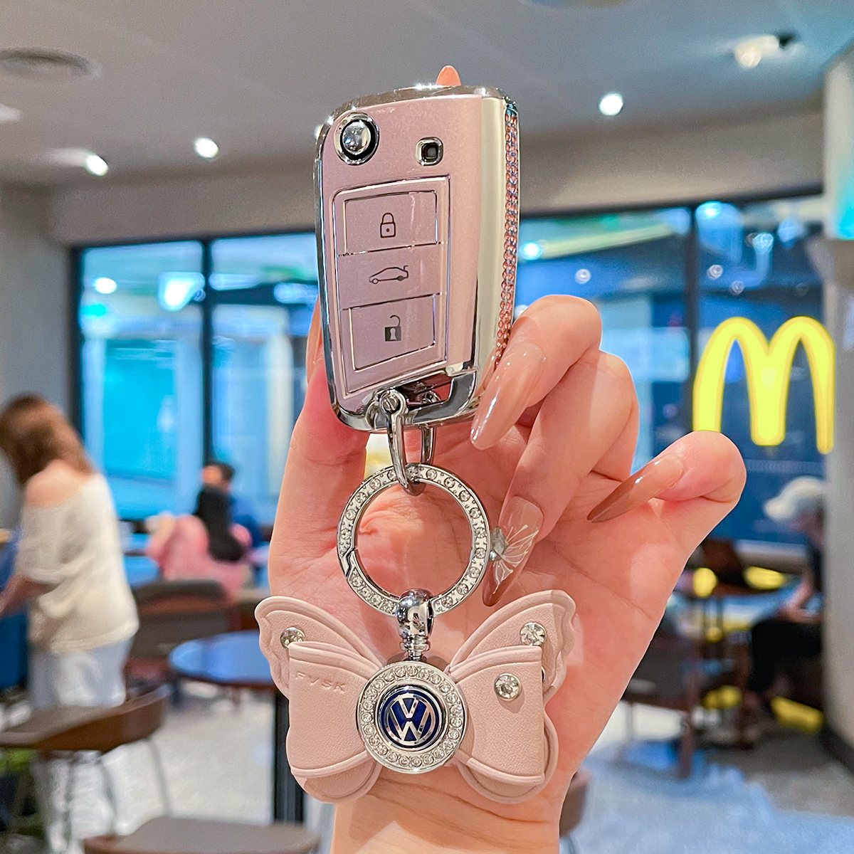 适用大众车钥匙保护套迈腾b8速腾polo朗逸帕萨特CC影途岳途观女 