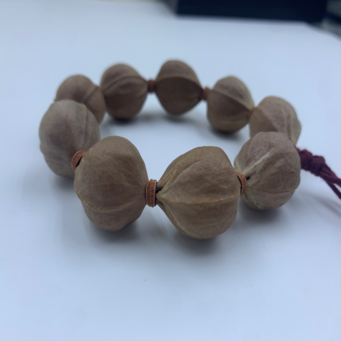 原生态自然老树橄榄核22/-27三花鲨鱼背素串