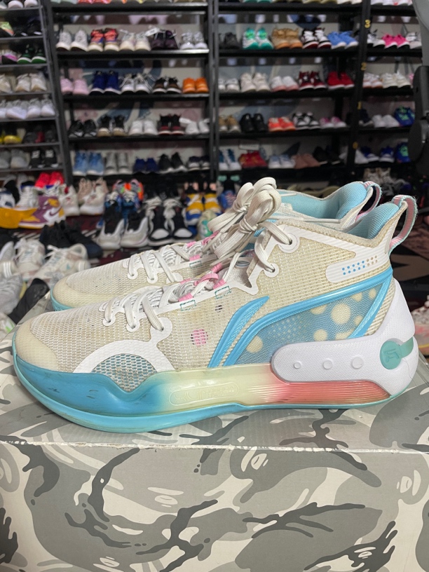 90新 LI-NING/李宁 43.5码275/李宁 驭帅16 䨻科技篮球鞋 南海岸 