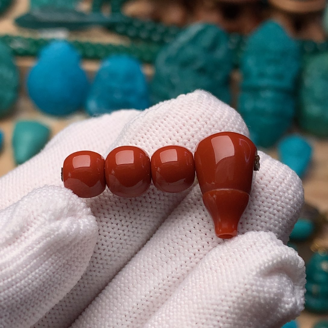 南红玛瑙未镶嵌珠宝奇石7.5mm