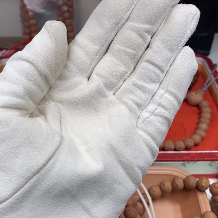 凤眼菩提手串思**厚麂皮手套