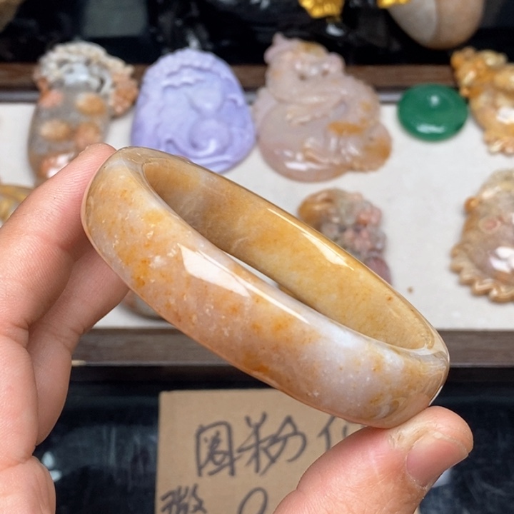 硅化珊瑚（珊瑚玉）手镯（开口镯）未镶嵌55.5