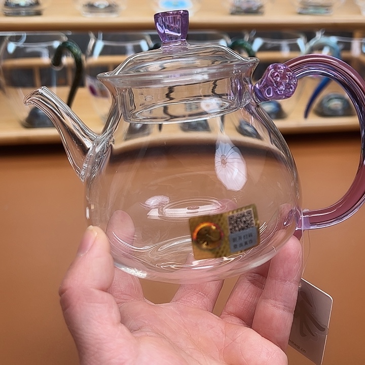 带***法手柄款高硼硅玻璃清莲