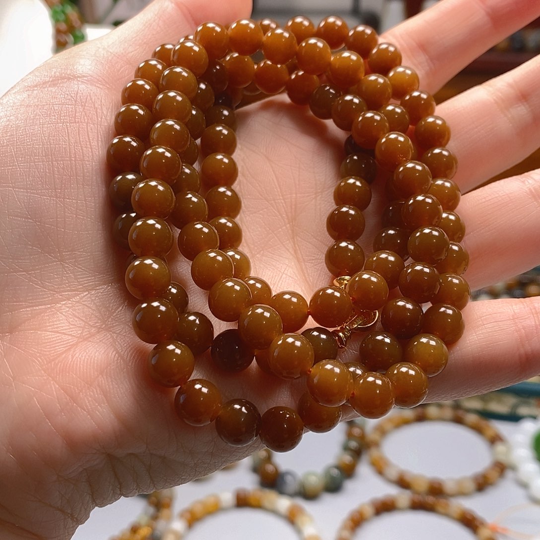 和田玉手串未镶嵌