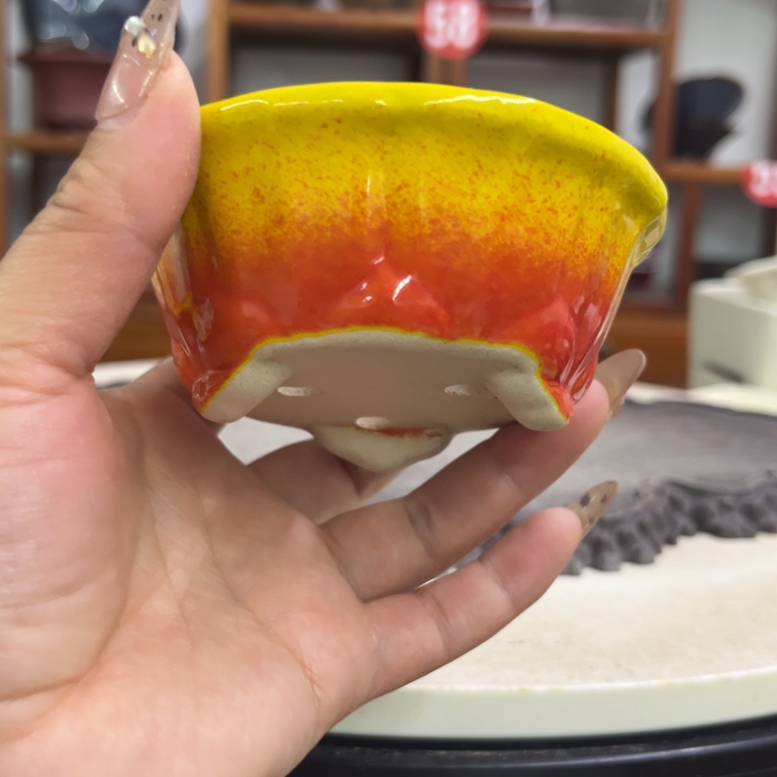 紫砂花盆瑕疵4.5-9。。。