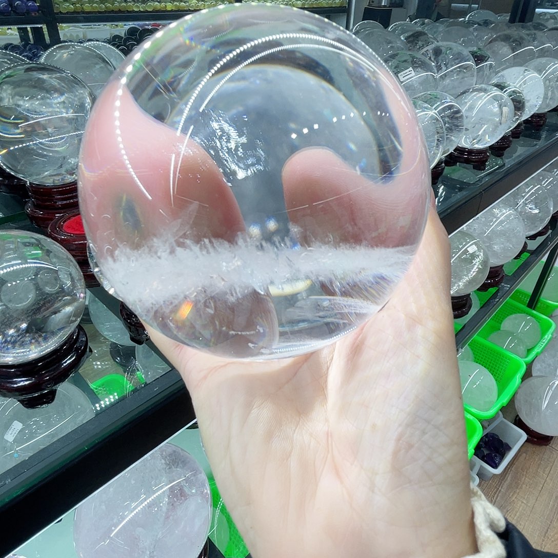 珠宝半成品未镶嵌水晶直径约10.8厘米
