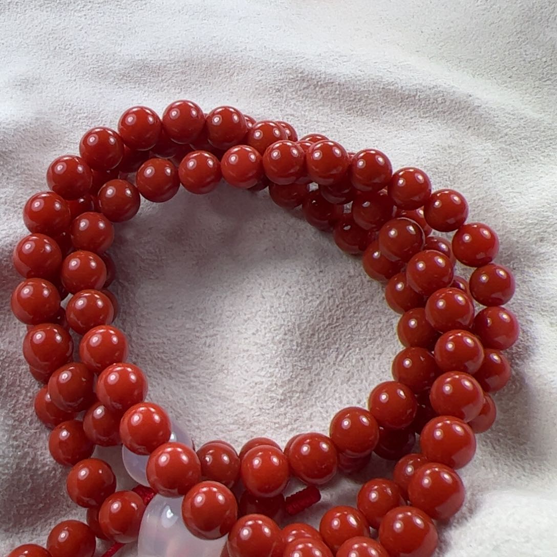 未镶嵌108多圈南红玛瑙