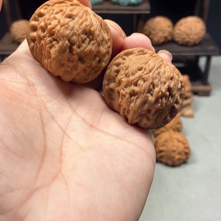 文玩核桃把件41.5磨盘