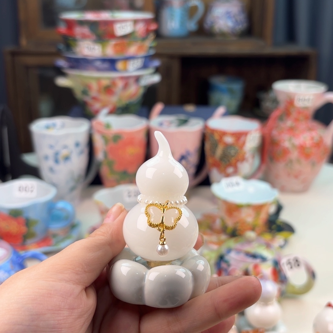 景德镇手绘高温釉下彩陶瓷茶具