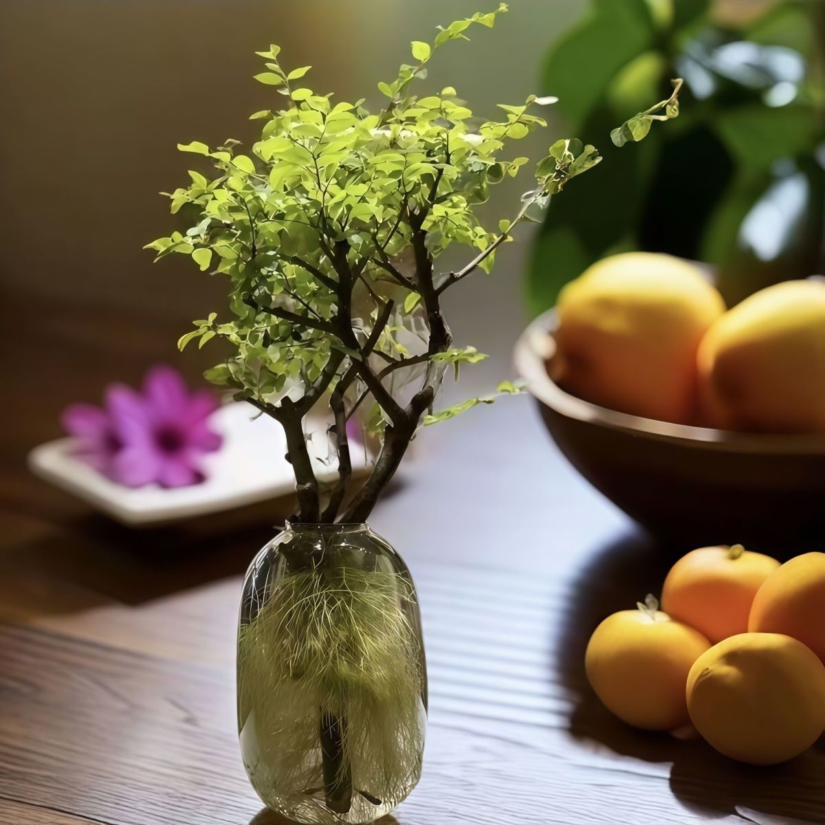 网红爆款小叶女贞水培鲜切枝室内易活绿植居家软装摆件