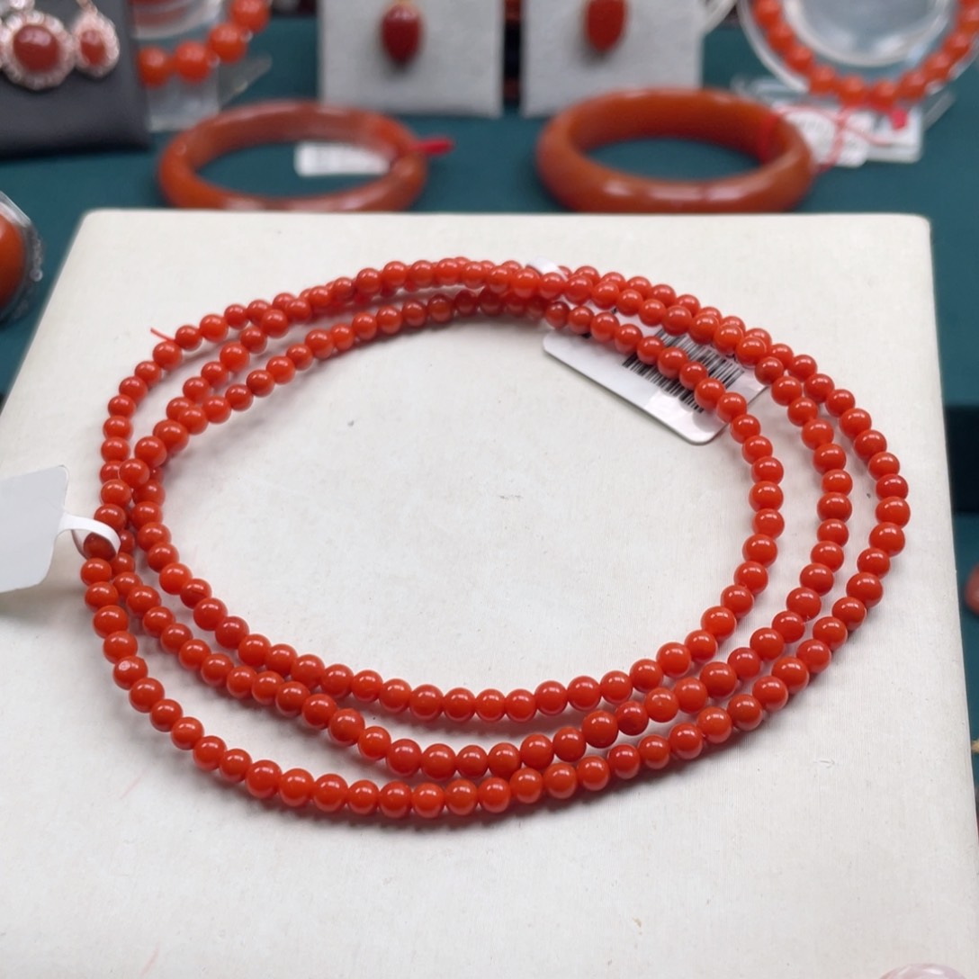 南红玛瑙南红保山滴水洞多圈3+未镶嵌