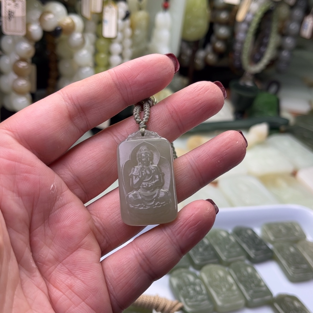 和田玉未镶嵌吊坠(不含链)