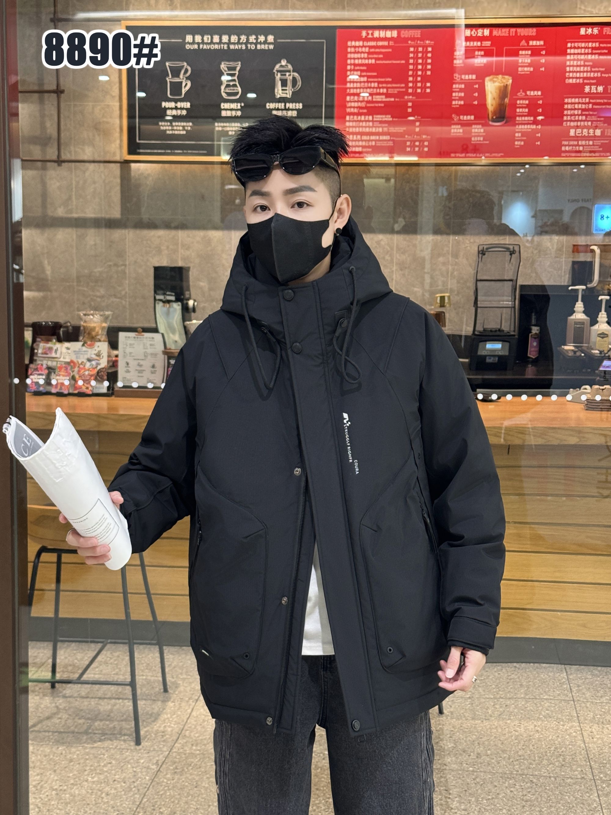 8890#时尚冬季潮牌户外防寒保暖外套-非标-休闲