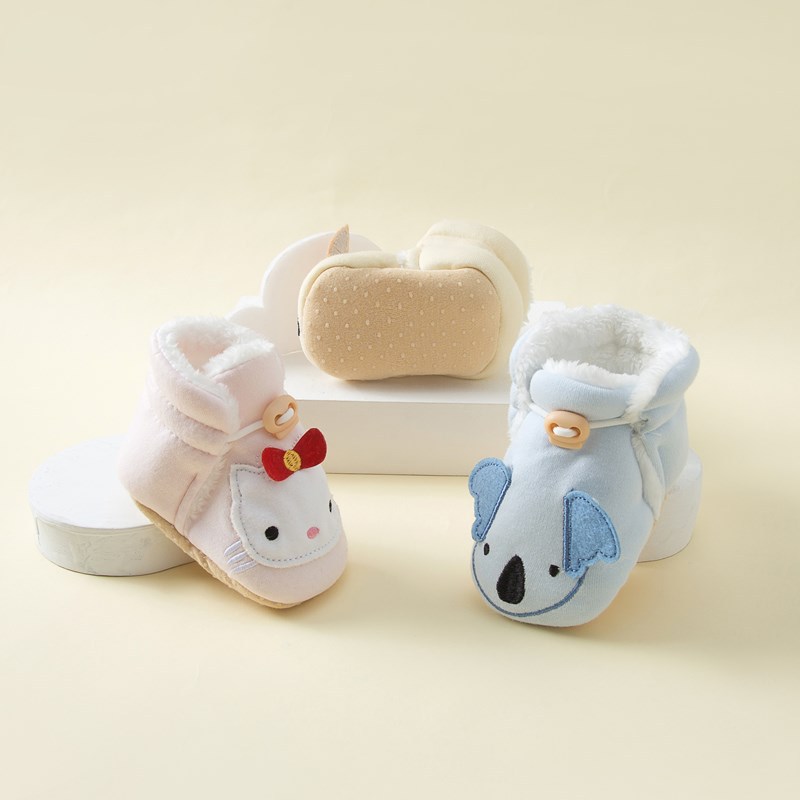 婴儿鞋子冬季加绒加厚软底0到6到12个月男女宝宝幼儿步前鞋棉鞋