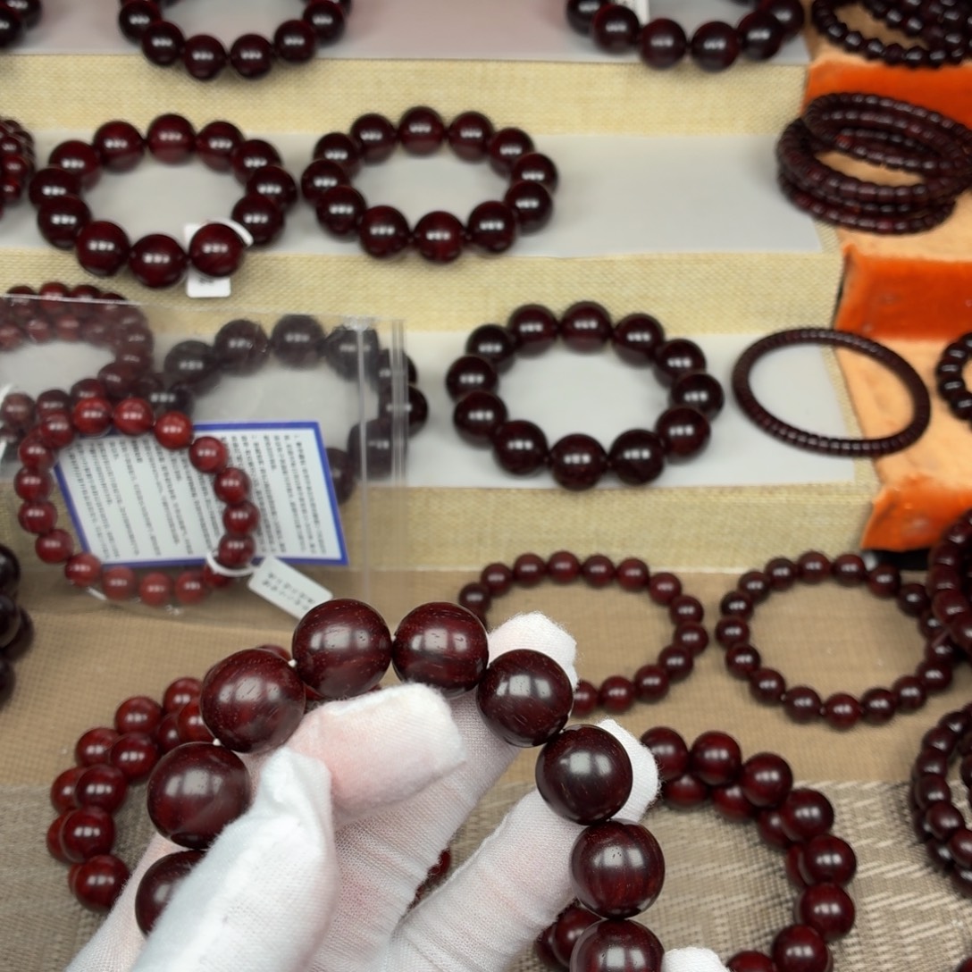 埋***面手串/手链小叶紫檀