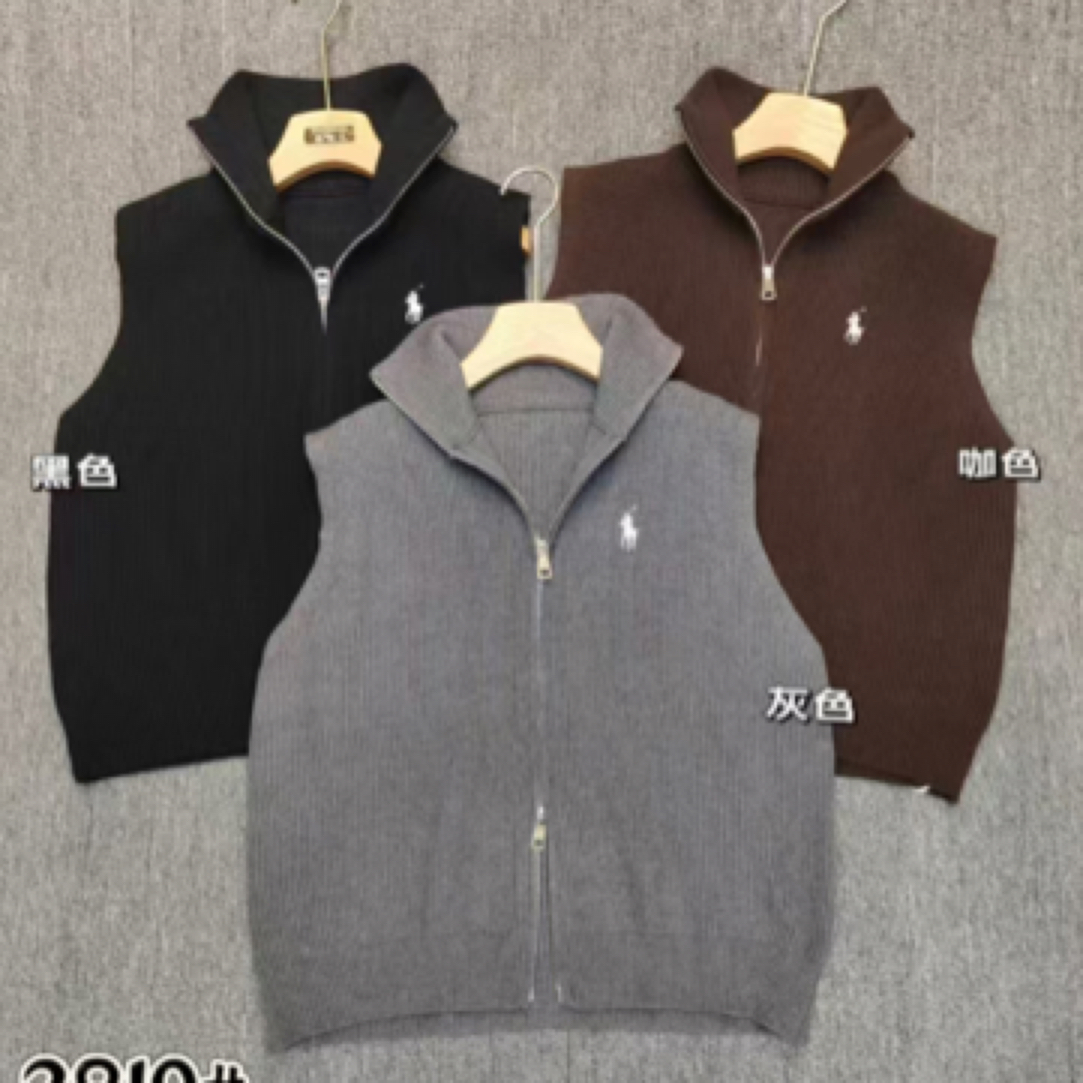 秋季百搭风拉链女两穿领常规马夹加厚潮流网红无袖